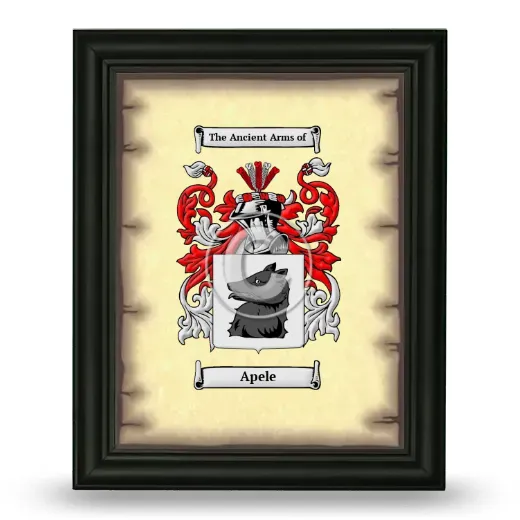 Apele Coat of Arms Framed - Black