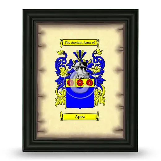 Apez Coat of Arms Framed - Black