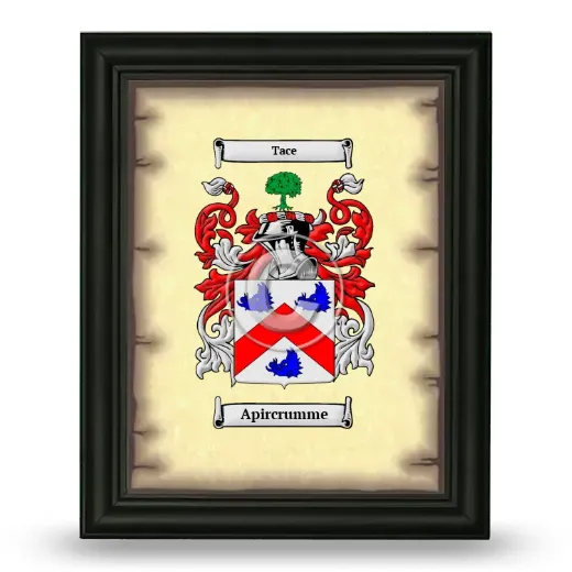 Apircrumme Coat of Arms Framed - Black