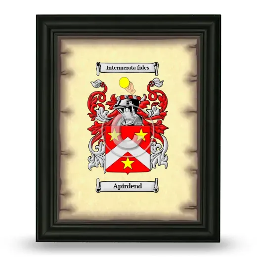 Apirdend Coat of Arms Framed - Black