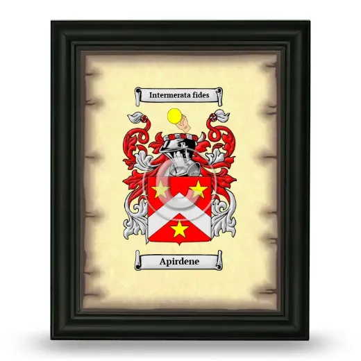 Apirdene Coat of Arms Framed - Black