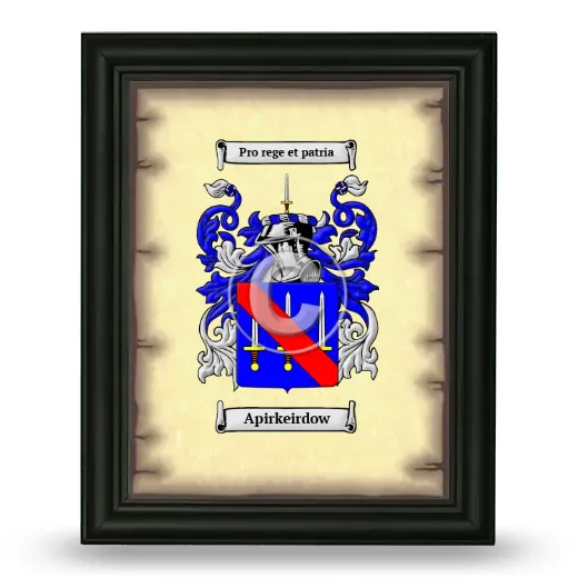 Apirkeirdow Coat of Arms Framed - Black