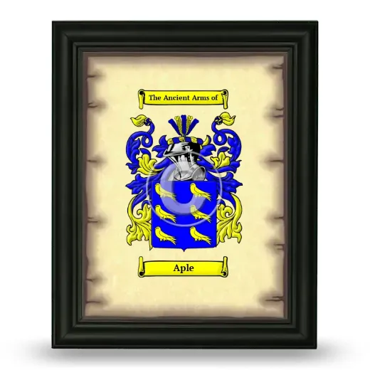 Aple Coat of Arms Framed - Black