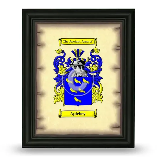 Aplebey Coat of Arms Framed - Black