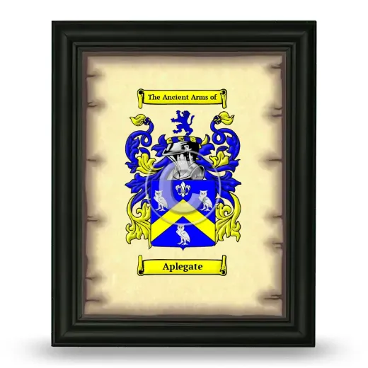 Aplegate Coat of Arms Framed - Black
