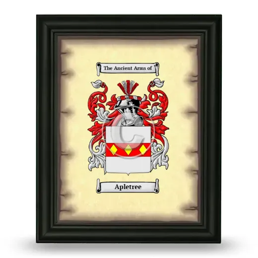 Apletree Coat of Arms Framed - Black
