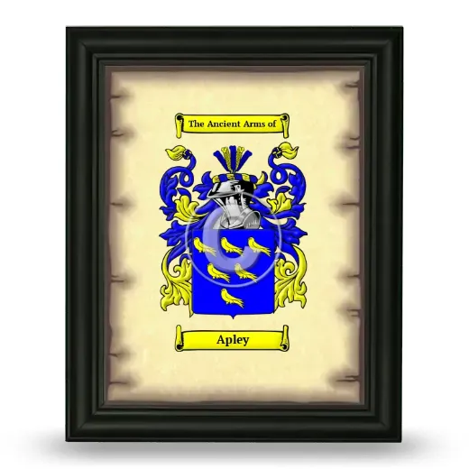 Apley Coat of Arms Framed - Black