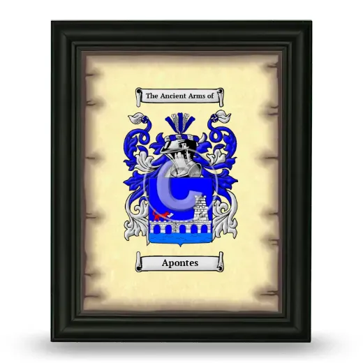 Apontes Coat of Arms Framed - Black