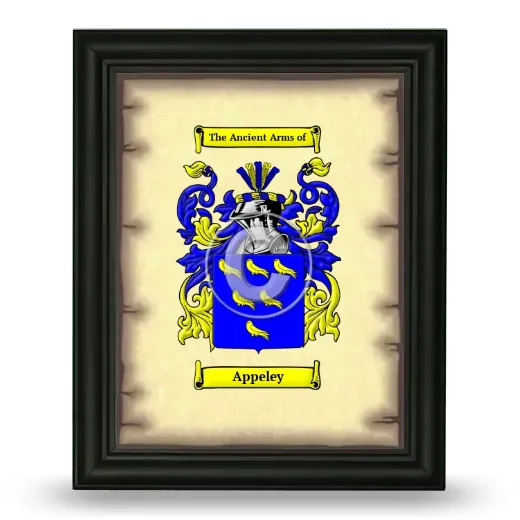 Appeley Coat of Arms Framed - Black