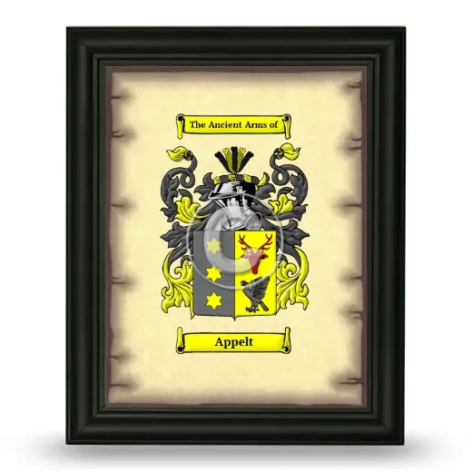 Appelt Coat of Arms Framed - Black