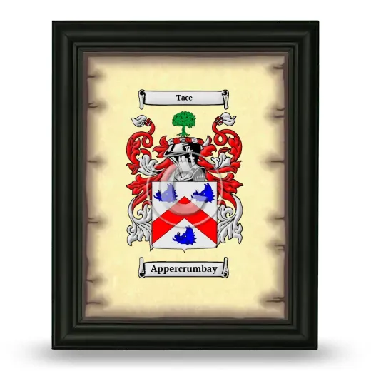 Appercrumbay Coat of Arms Framed - Black