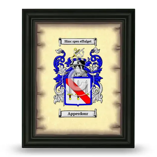 Apperdour Coat of Arms Framed - Black