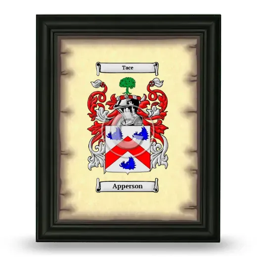 Apperson Coat of Arms Framed - Black