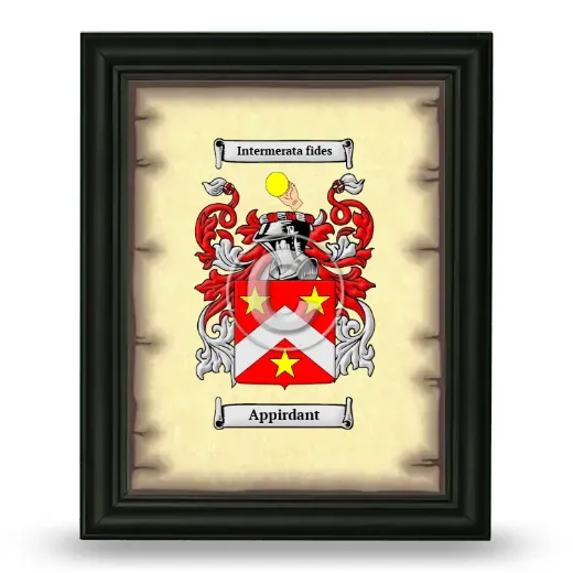 Appirdant Coat of Arms Framed - Black