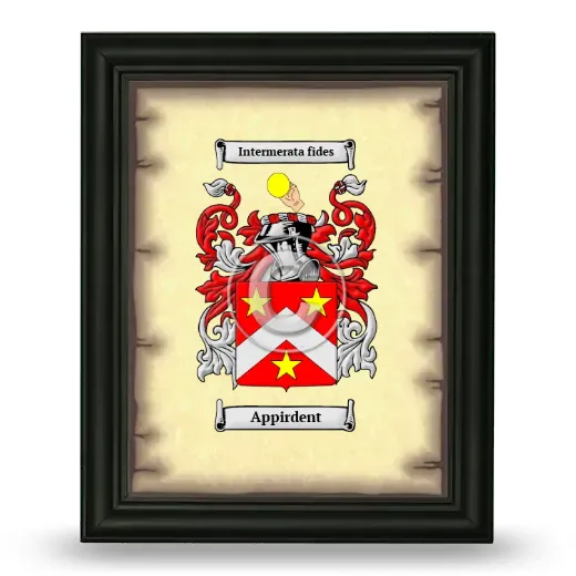 Appirdent Coat of Arms Framed - Black