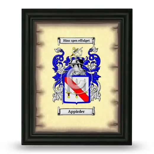 Appirder Coat of Arms Framed - Black
