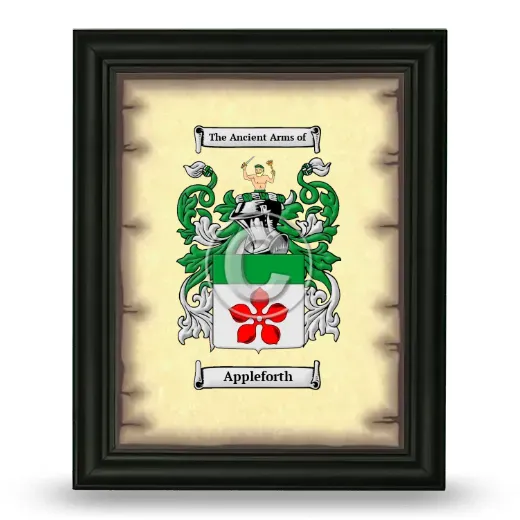 Appleforth Coat of Arms Framed - Black