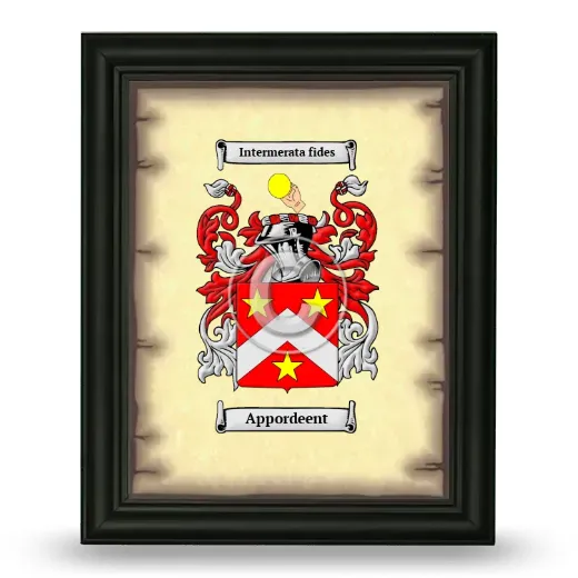 Appordeent Coat of Arms Framed - Black