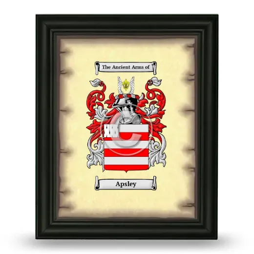 Apsley Coat of Arms Framed - Black