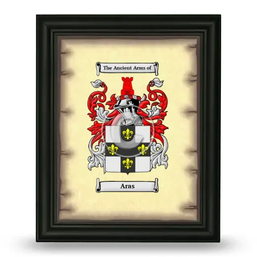 Aras Coat of Arms Framed - Black