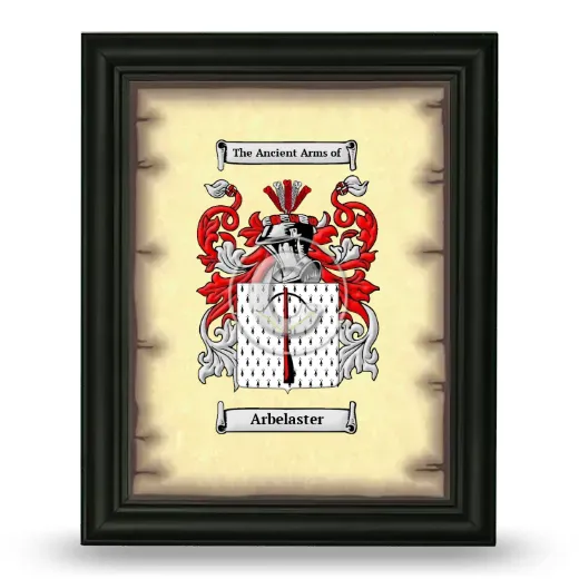 Arbelaster Coat of Arms Framed - Black