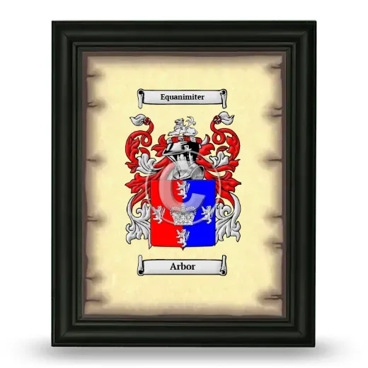 Arbor Coat of Arms Framed - Black