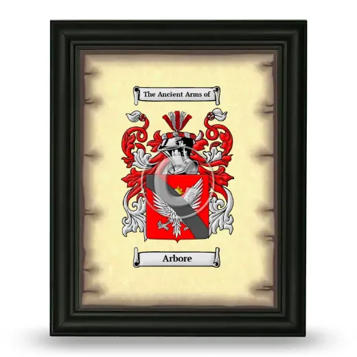 Arbore Coat of Arms Framed - Black