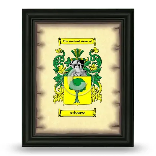 Arbouze Coat of Arms Framed - Black