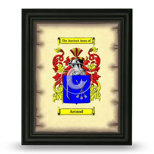 Arcand Coat of Arms Framed - Black