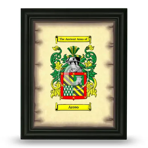 Arceo Coat of Arms Framed - Black