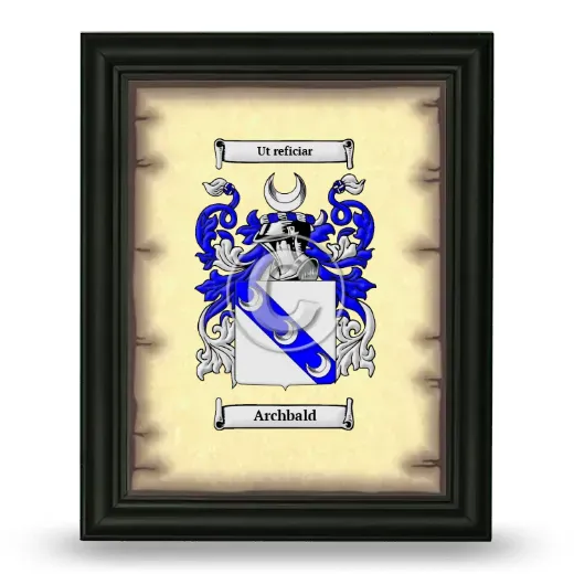 Archbald Coat of Arms Framed - Black