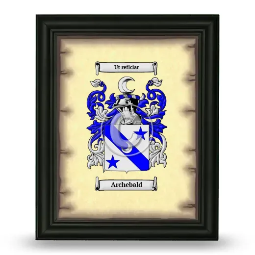 Archebald Coat of Arms Framed - Black