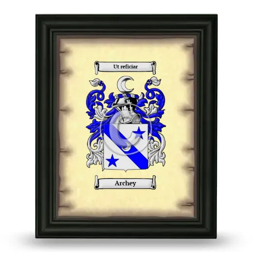 Archey Coat of Arms Framed - Black