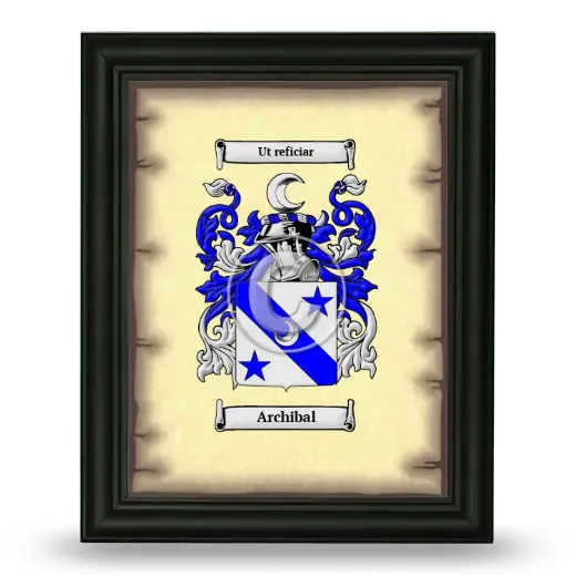 Archibal Coat of Arms Framed - Black