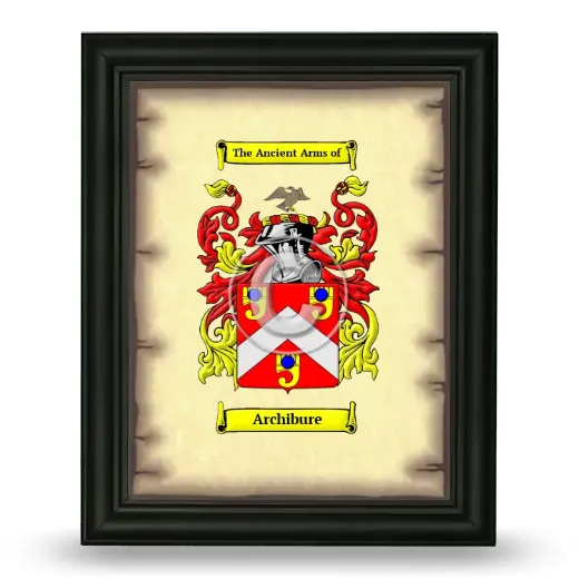 Archibure Coat of Arms Framed - Black
