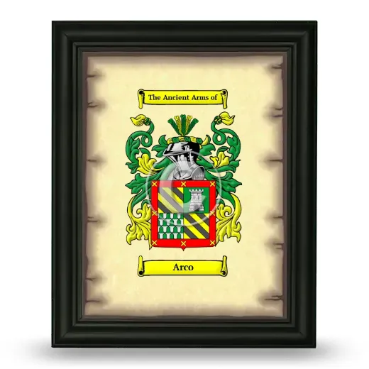 Arco Coat of Arms Framed - Black