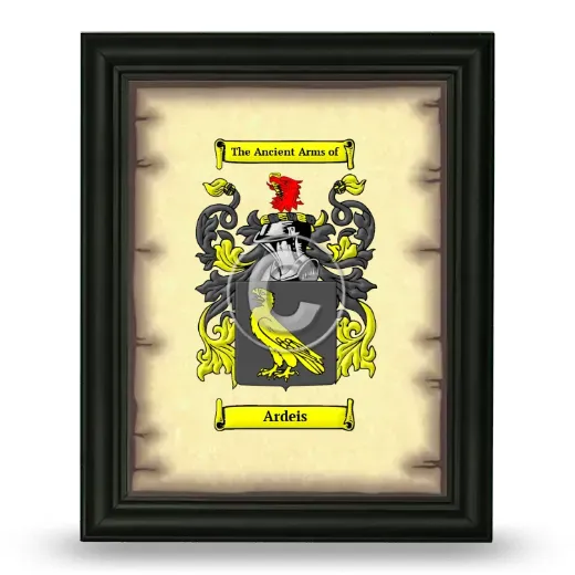 Ardeis Coat of Arms Framed - Black