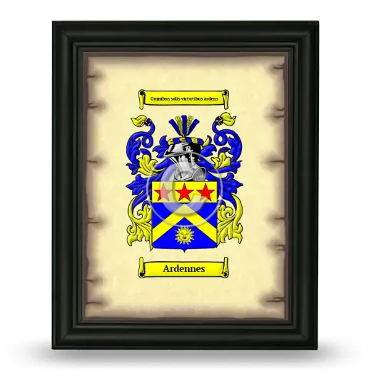Ardennes Coat of Arms Framed - Black
