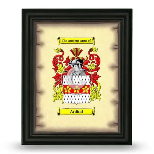 Ardind Coat of Arms Framed - Black