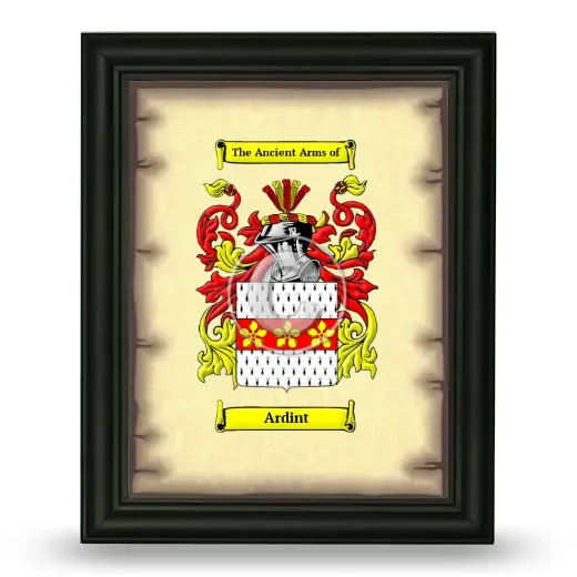 Ardint Coat of Arms Framed - Black