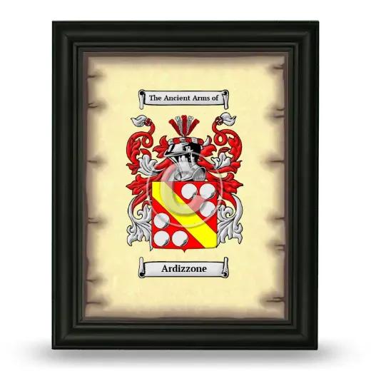 Ardizzone Coat of Arms Framed - Black