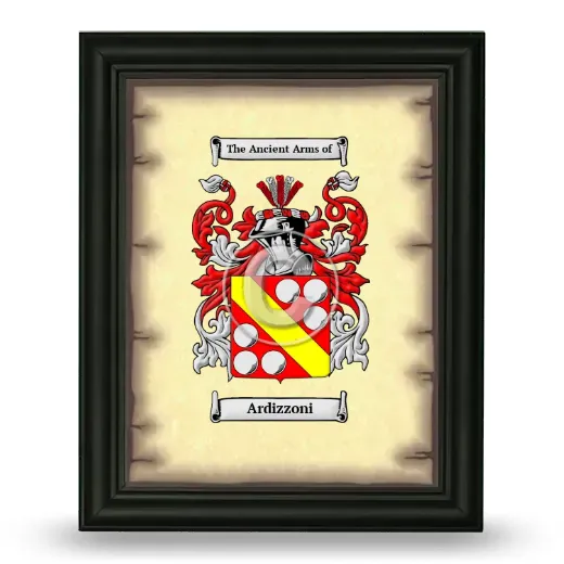 Ardizzoni Coat of Arms Framed - Black