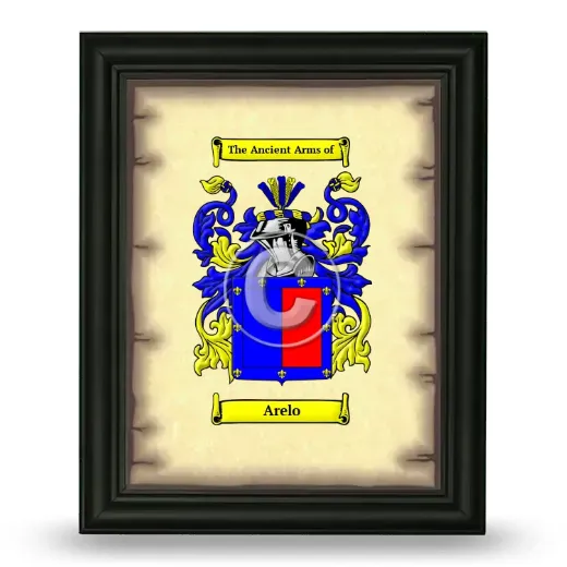 Arelo Coat of Arms Framed - Black