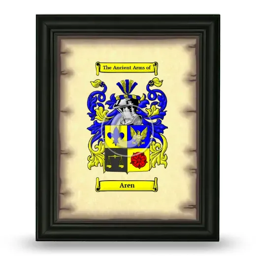 Aren Coat of Arms Framed - Black
