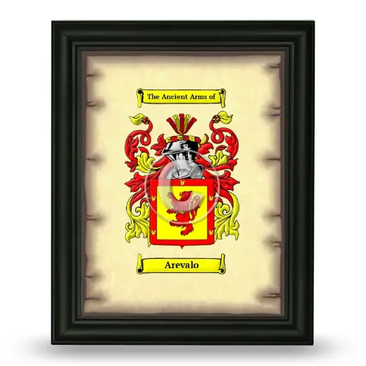 Arevalo Coat of Arms Framed - Black