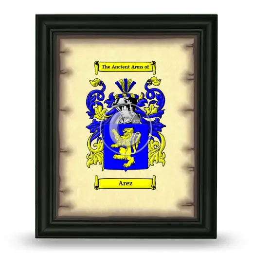 Arez Coat of Arms Framed - Black