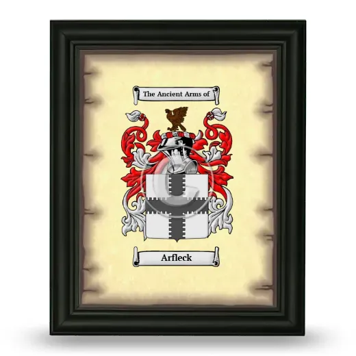 Arfleck Coat of Arms Framed - Black