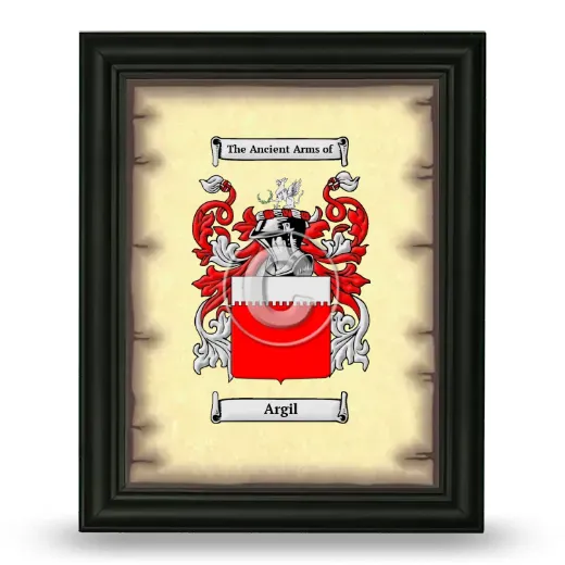 Argil Coat of Arms Framed - Black