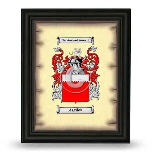Argiles Coat of Arms Framed - Black
