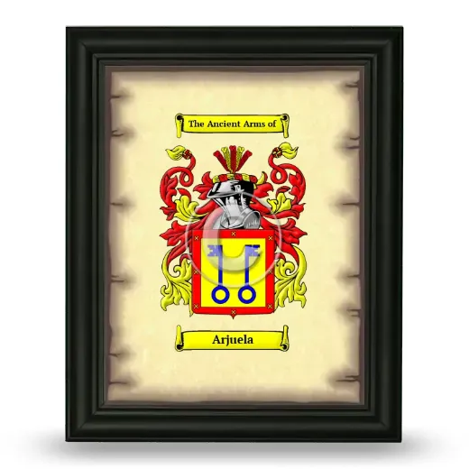 Arjuela Coat of Arms Framed - Black